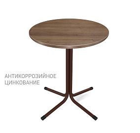 Стол SHT-TU7-1/TT 70 МДФ (коричн.муар(цинк)/черный/орех светлый)