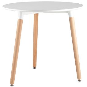 Стол обеденный Модерника DST  (в стиле Eames) круглый белый D800